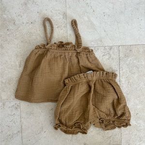 Girls Zara top and shorts set size 2-3 years